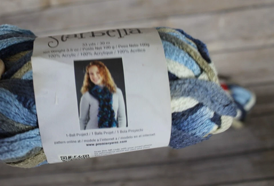 2 Premier Yarns Starbella Faded Jeans 3.5 Oz 33 Yards 100% Acrylic 33 yds. Knit - Image 3 of 4