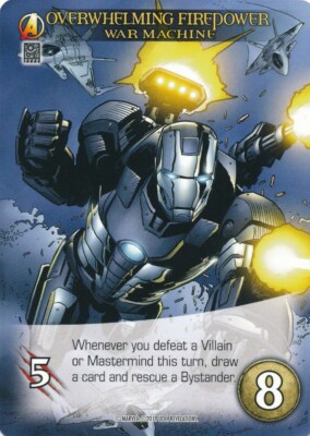 WAR MACHINE Upper Deck Marvel Legendary REVELATIONS SP OVERWHELMING FIREPOWER