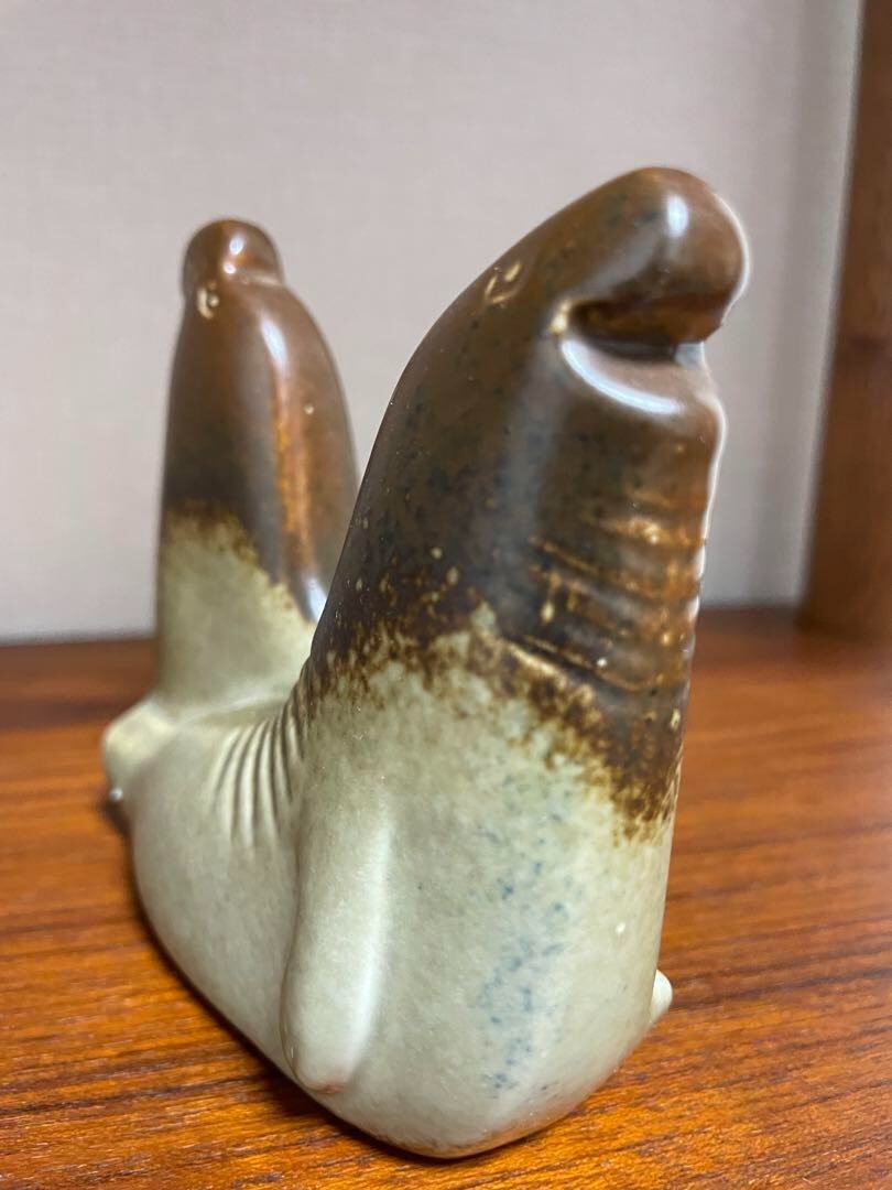 置物 Lisa Larson / Sjolejon / Gustavsberg Lisa Larson Figurine Noaks Ark Sjolejon Walrus Gustavsberg shipped