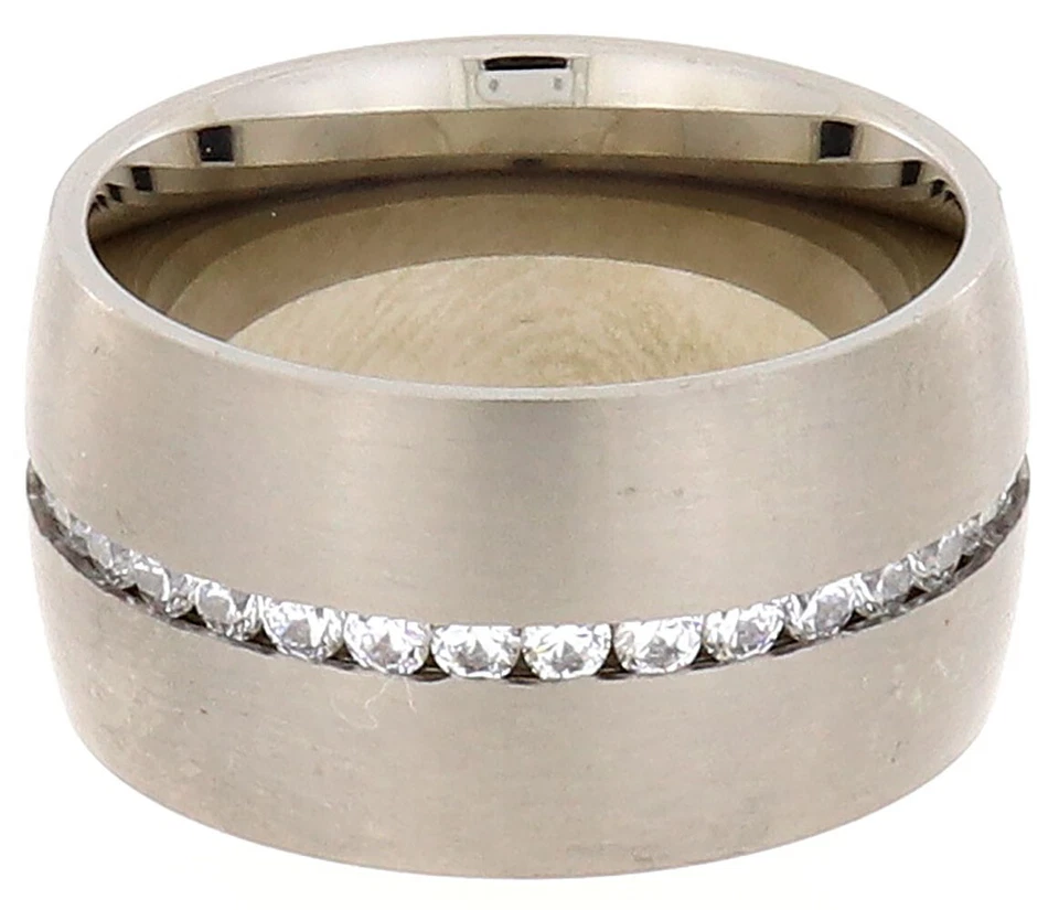 Wunderschöner Titan Ring mit Zirkonia Ringgröße 57 (ca.18,10 mm ø) #GHDRTIZI013 - Bild 3 von 4