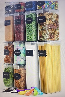Chef's Path Luftdichte Lebensmittel Aufbewahrung Behälter Set - 14 Stück - Küche Organizer
