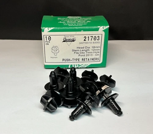 Auveco 21703 Lower Shield Retainer Ford W716510S300, 10 Pcs.