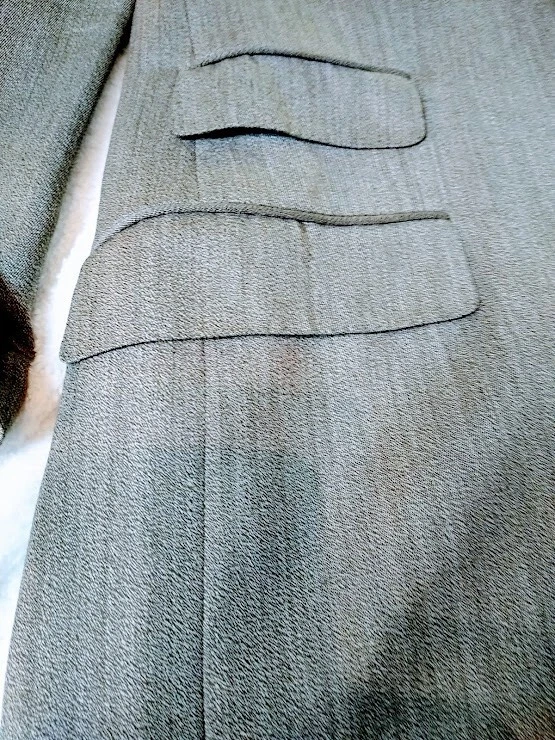 Chaqueta para hombre D'Avenza Roma puños de cirujano a medida 44R marrón 3 bolsillos lana Foto 4 de 4