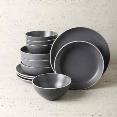 Stone Lain Lauren 12-piece Stoneware Dinnerware Set In