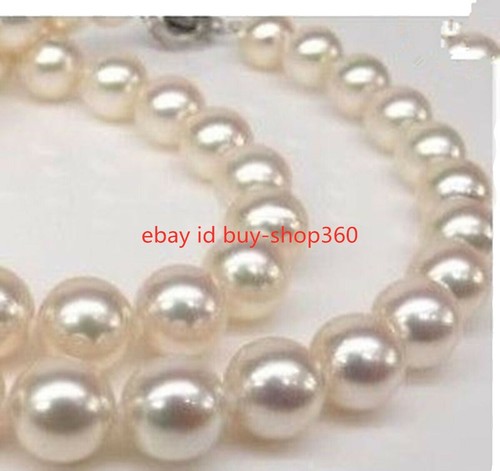 Classic Akoya Pearl Necklace And Earrings Set In White Gold - Foto 2