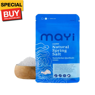 MAYİ Ancient Natural Spring Coarse Salt 1.1 lb - Hand-Harvested, Kosher, Micropl