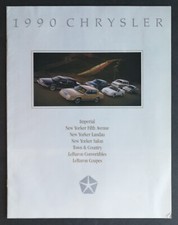 Vintage 1990 Chrysler Imperial New Yorker LeBaron Full Color Brochure 323