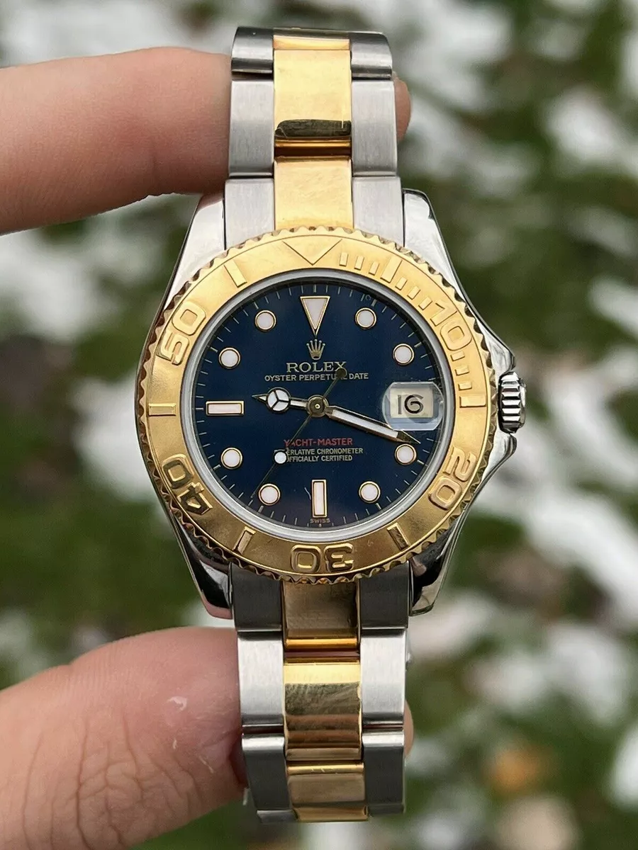 Rolex Yachtmaster 68623 Midsize 35mm &amp; Yellow Gold B&amp;P eBay