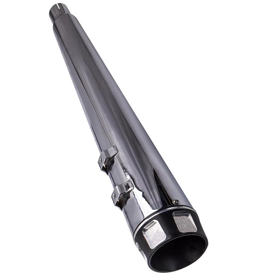 Tubos de escape silenciadores antideslizantes para megáfono de 4" para Harley Touring 1995-2016 Foto 4 de 4