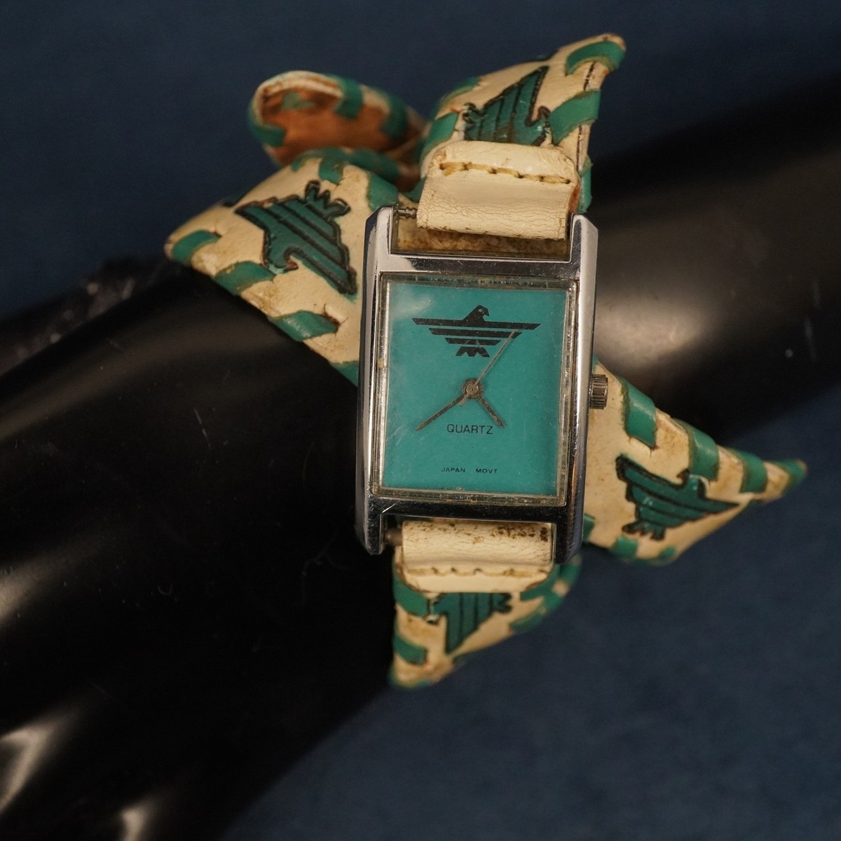 腕時計 Arizona Turquoise Indian Watch Hand Made Vintage Native American Handmade Watch Made in Mexico- Works