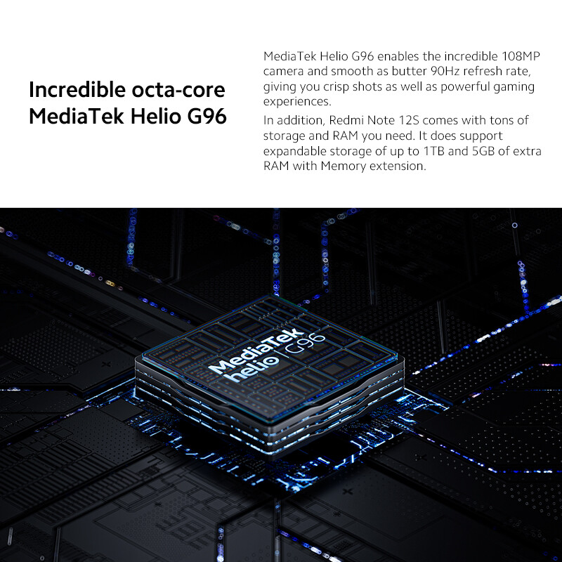 Xiaomi Redmi Note 12S 8/256GB 6.43" MediaTek Helio G96 33W 108MP 90Hz 5000mAh - Zdjęcie 5 z 13