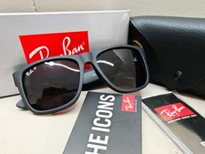 Ray-Ban RB4165 622/2V 55-16 145 Black frame Polarized Gray Lens Sunglasses