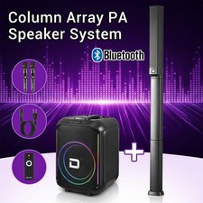 Powered Portable Column Array PA System Bluetooth Speaker with 12" Subwoofer NEW