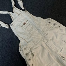 Vtg 90s Y2K BUM Equipment Overalls Khaki Denim Carpenter Baggy Utility Cargo S