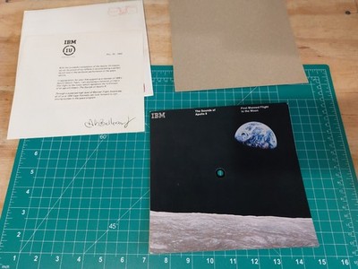 Sounds Of The Apollo 8 IBM Flexidisc Evatone Employee Issued with Letter 10