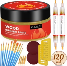 Wood Burning Gel Kit,4 OZ Wood Burning Paste,Wood Burning Pen Kit for Wooden Bur