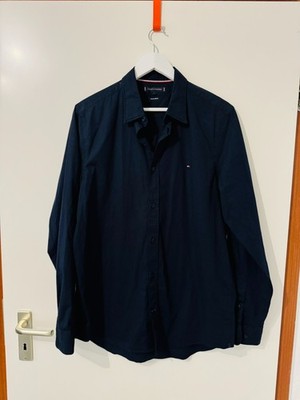 Tommy Hilfiger Hemd Dunkelblau/Navy | Slim Fit | Large | Top Zustand