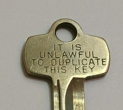 Not Stamped Best Lock ''Do Not Duplicate This Key'' Best # SMKD ''G'' Series Inc S&H