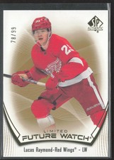 2021-22 UD SP Authentic Lucas Raymond 149 Future Watch Limited Gold RC