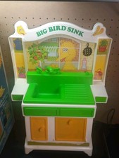HASBRO SESAME STREET BIG BIRD SINK TOY PLAY SET VINTAGE 1982 NOT COMPLETE