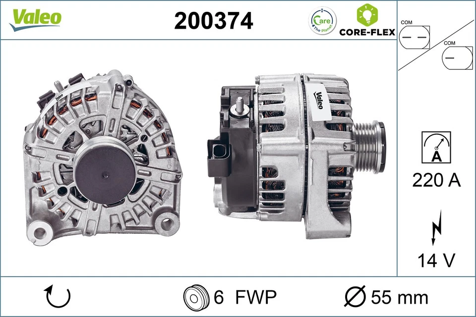 ALTERNATOR 200374 FOR BMW 5/F10/F11/Gran/Turismo/F07/X3/F2/E61 N47D20C/DA 2.0L - Image 2 of 4