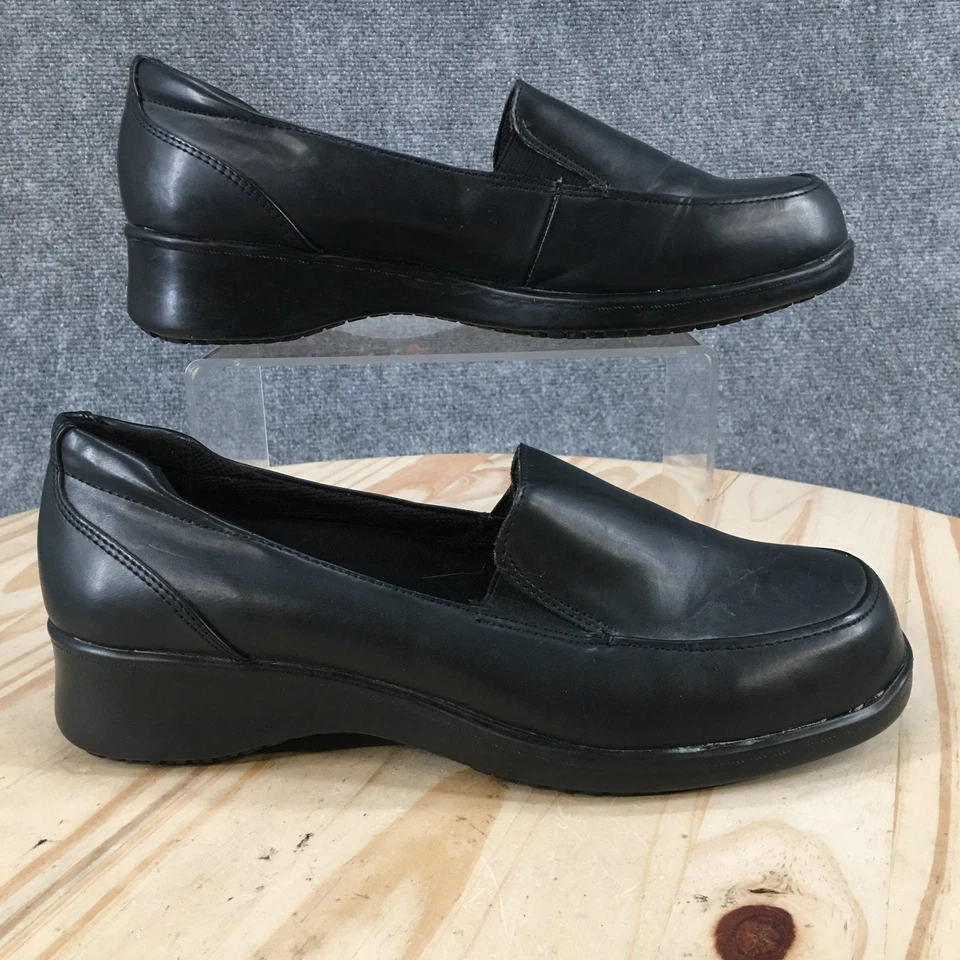 Zapatos SafeTstep para mujer 9,5 negros mocasines imitación cuero cómodos antideslizantes Foto 2 de 4