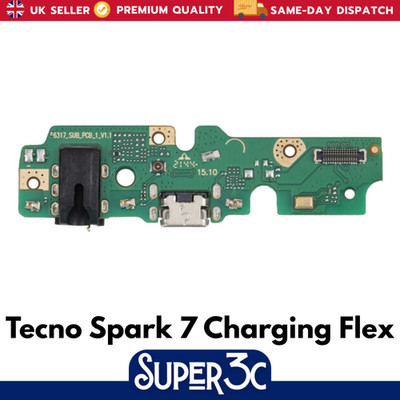 Für Tecno Spark 7 Ersatz Ladebuchse Dock Connector Mikrofonplatine Flex - UK