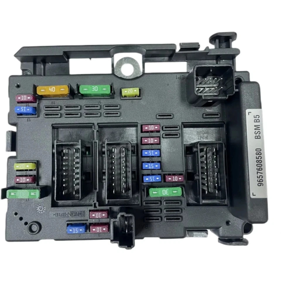 Boîte à fusibles 9657608580 6500Y1 pour Peugeot 206 et Citroën C3 en plastique noir renforcé