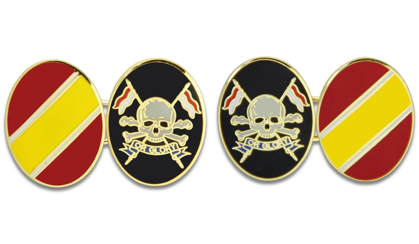 The Royal Lancers Gilt Enamel Cufflinks