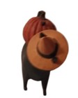 Vintage Black Halloween Kitty Cat Jack Lantern Pumpkin Hat JOL Teresa Kogut — photo 3