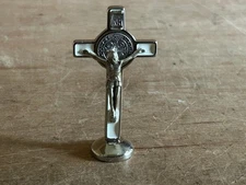 Saint Benedict Crucifix Dashboard Magnet Jesus On Cross Benedictine 3-1/8" INRI