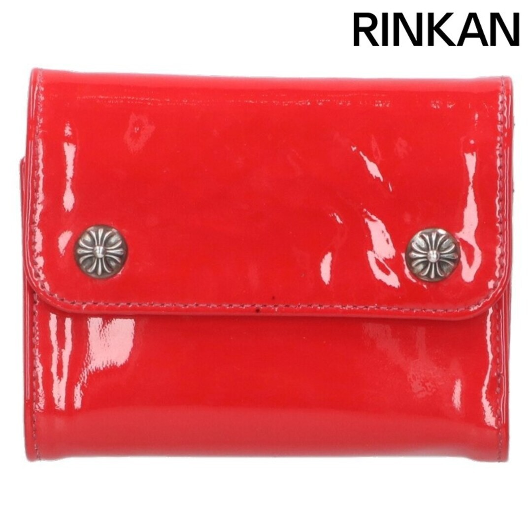 Chrome Hearts Wave Mini Crossball Button Patent Leather Wallet Men's Used 3a58e1