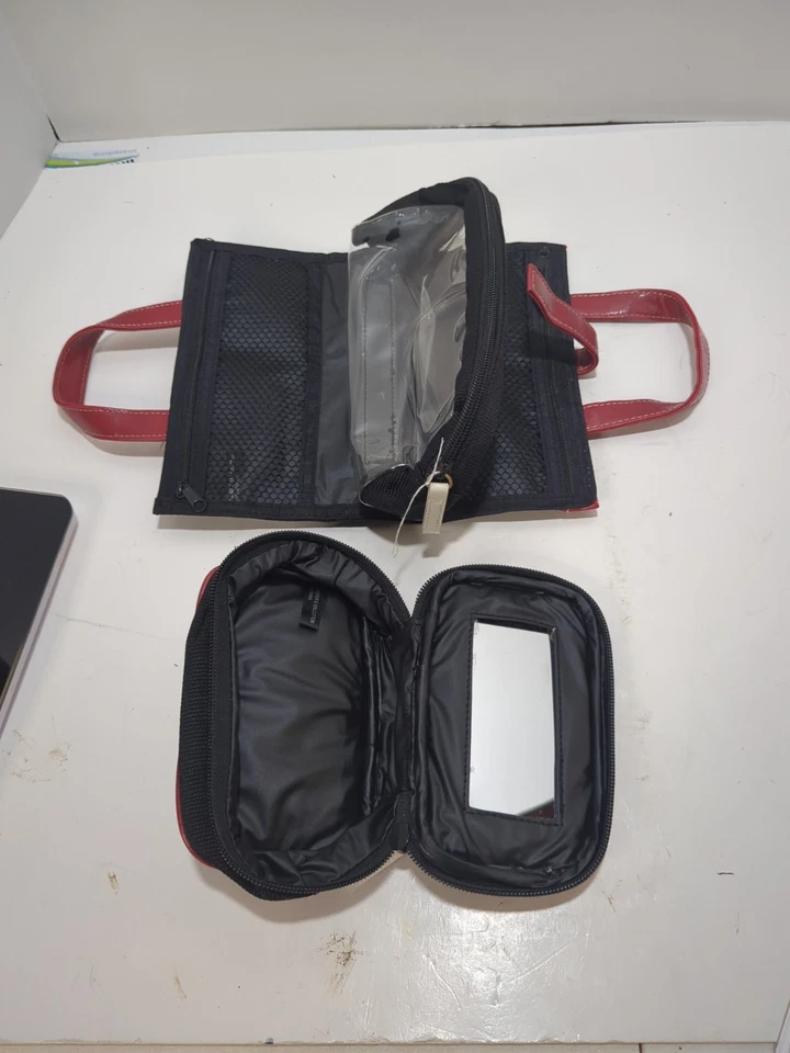 Juego de 2 bolsas de maquillaje cosmético Kenneth Cole Reaction artículos de tocador bolsas con cremallera Foto 4 de 4