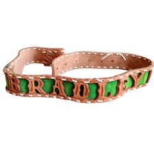 True Vintage Belt 29 30 Small "BRADLEY" INLAY 1970s Cowboy Western Monogram USA