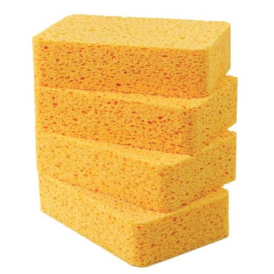 4 PCS X Extra Thick and Large Cellulose Sponges, Kitchen Sponges, Commercial Spo