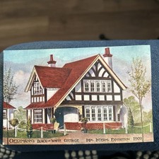 IMPERIAL INTERNATIONAL EXHIBITION LONDON 1909 OETZMANNS BLACK & White Cottage 