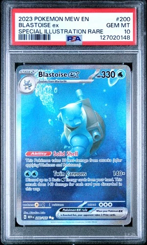 PSA 10 Blastoise Ex Special #200 2023 Pokemon Mew 151 127020148