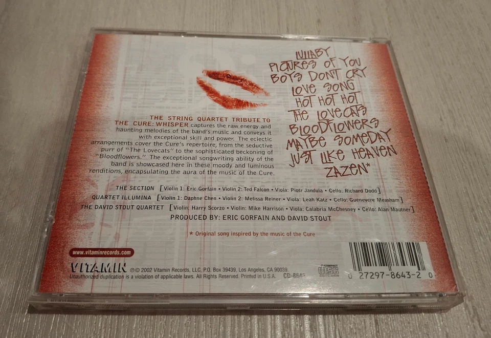 String Quartet Tribute To The Cure by Vitamin String (CD) SONGS OF A LOST WORLD - Imagem 2 de 3