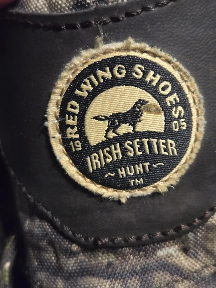 Red Wing Irish Setter Boots Mens 12 Grizzly Tracker 2859 Waterproof 1000G Camo - Image 2 of 4