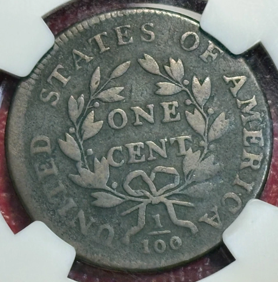 RARE MERVIS COLLECTON NGC G 6 BN 1798 S-160  R-3 DRAPED BUST LARGE CENT-IST HAIR - Image 4 of 4