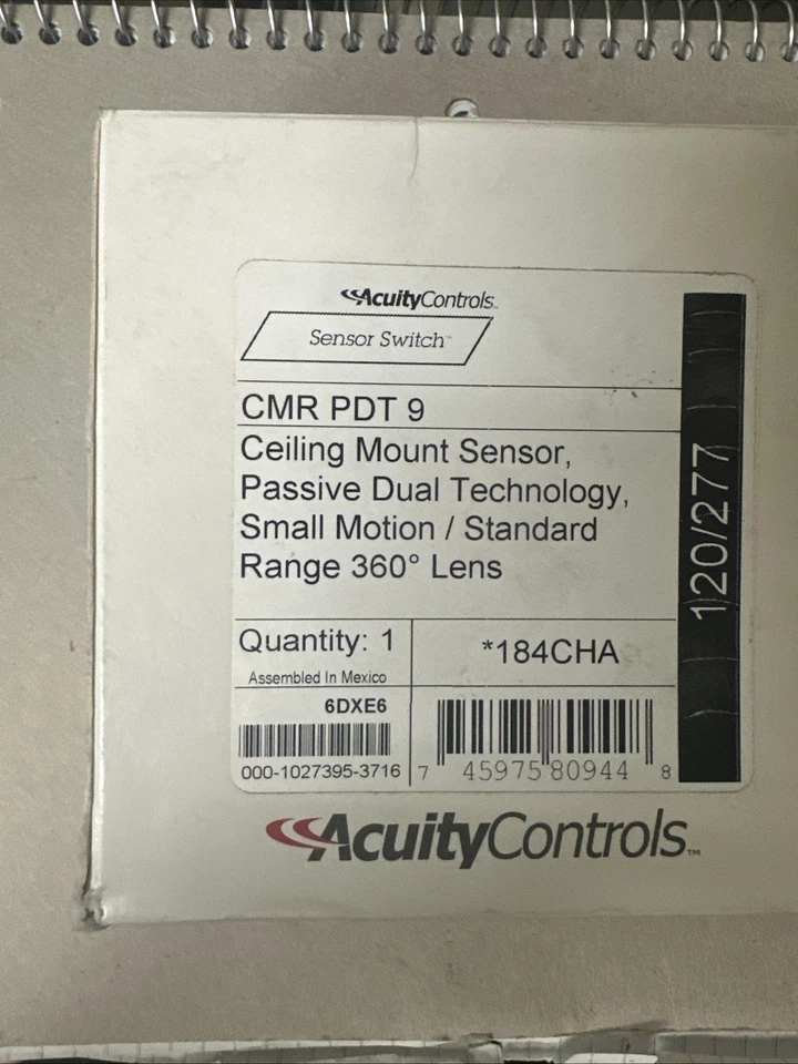 Sensor de ocupación de montaje en techo CMR PDT 9 tecnología dual, blanco Foto 2 de 2