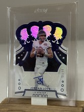 2020 Chronicles Crown Royale Jordan Love Rookie Auto Blue /15 #28 Packers Utah S