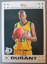 2007-08 Topps Rookie Set Kevin Durant #2 White (RC)