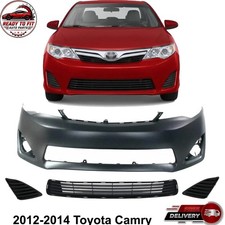 Front Bumper Cover Primed Lower Grille Kit For 2012-2014 Toyota Camry