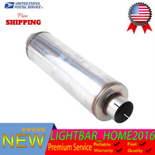 Diesel Performance Muffler Heavy Gauge Stainless 4 Id Inout 7 Round Xs2772