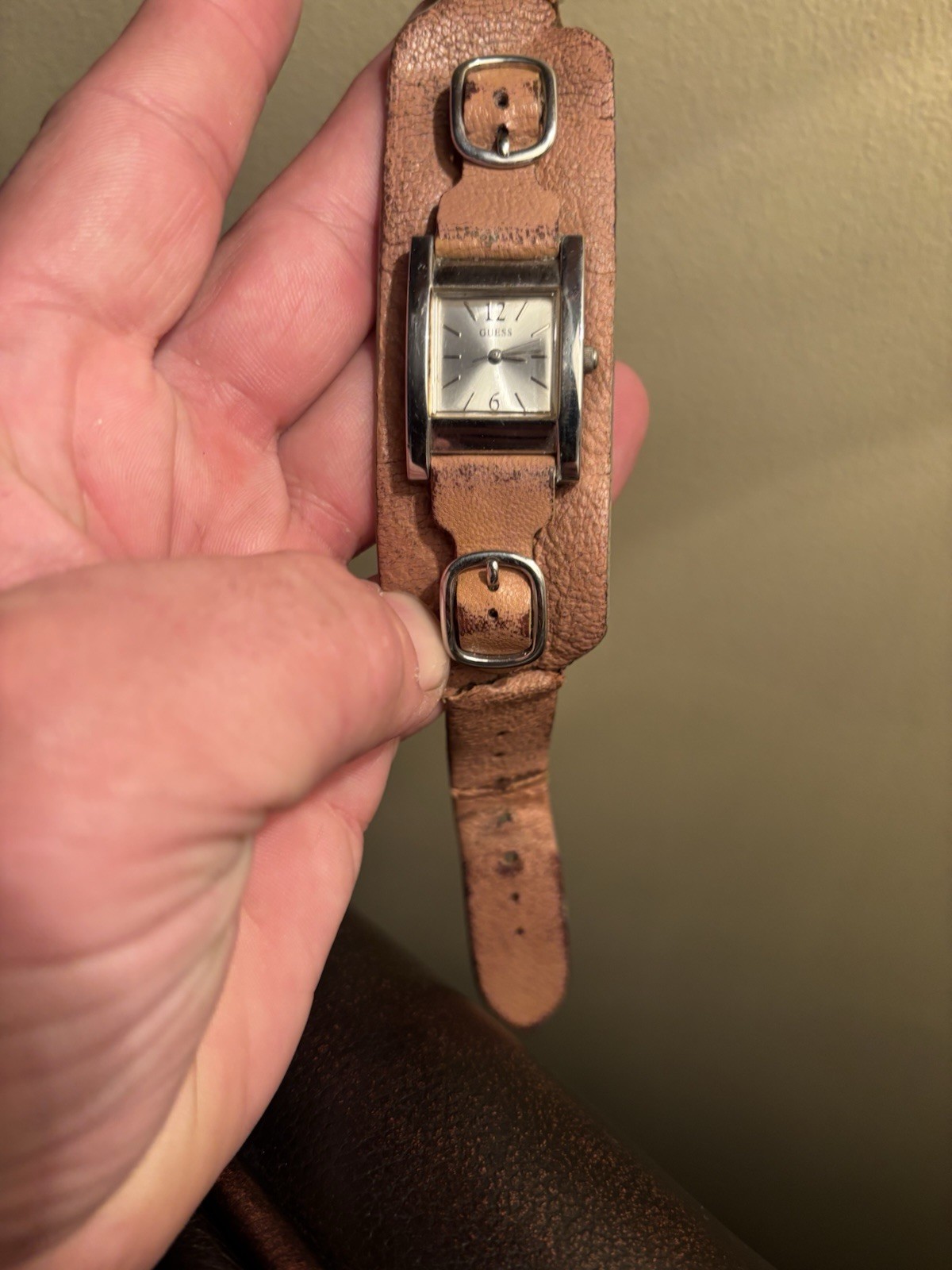 GUESS Rectangular Analog Wristwatch Silver Tone B… - image 2