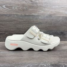 Skechers Foamies Women's Size 5 Sandals White Massage Fit Adjustable Strap