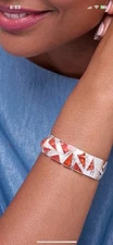 Jay King Sterling Silver Red Spiny Oyster Shell 7” Cuff Bracelet  NEW! Org $345!
