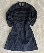 Banana Republic Denim Dress Sz10 Lace Stretch Pockets Cowgirl Bachelorette Rodeo