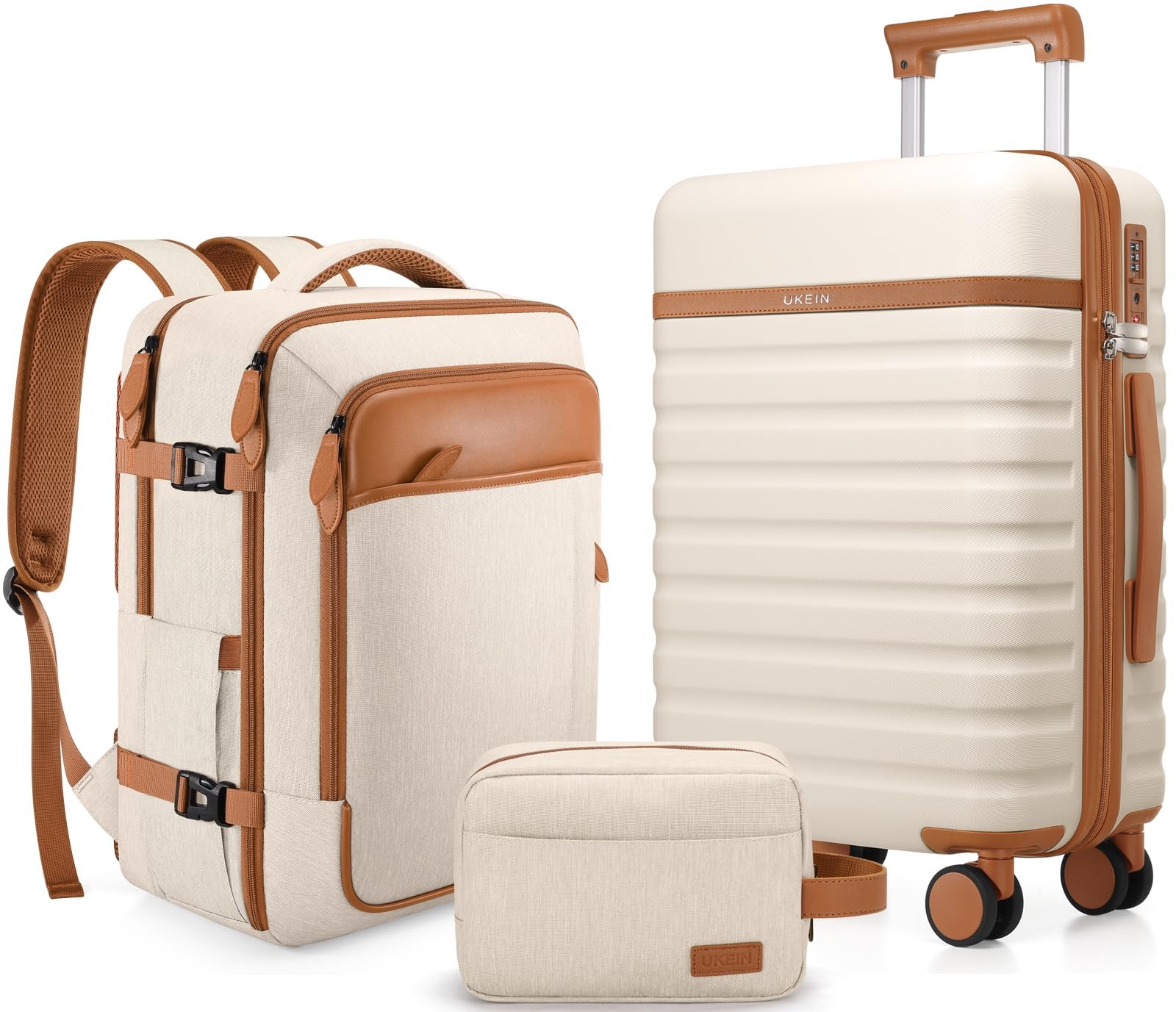 3-Piece Hardside Luggage Set with 20-Inch Carry-On & Spinner Wheels-image